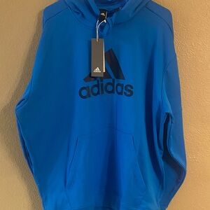 Adidas Men's Vibrant Blue Hoodie